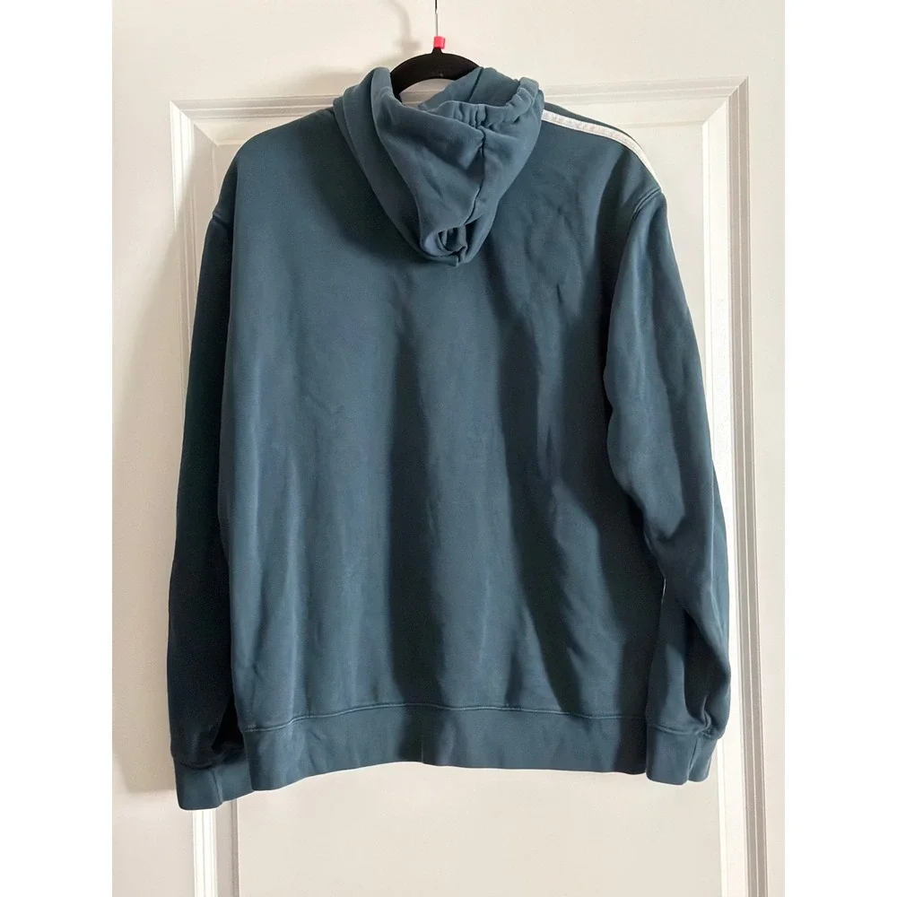 Adidas Teal Adicolor Classics Hoodie 3-Stripe Pullover Size Medium